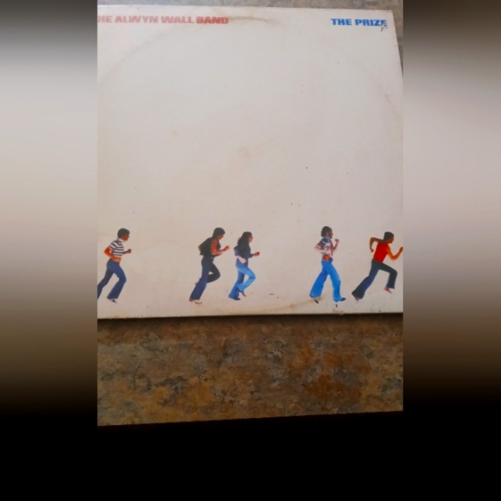 The Alwyn Wall Band "The Prize" Vinyl Album Cover - White with Colorful Figures